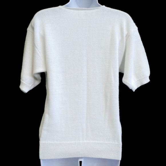 Pykettes Vintage Sweater Short Slv V Neck Arrows L - Picture 4 of 8